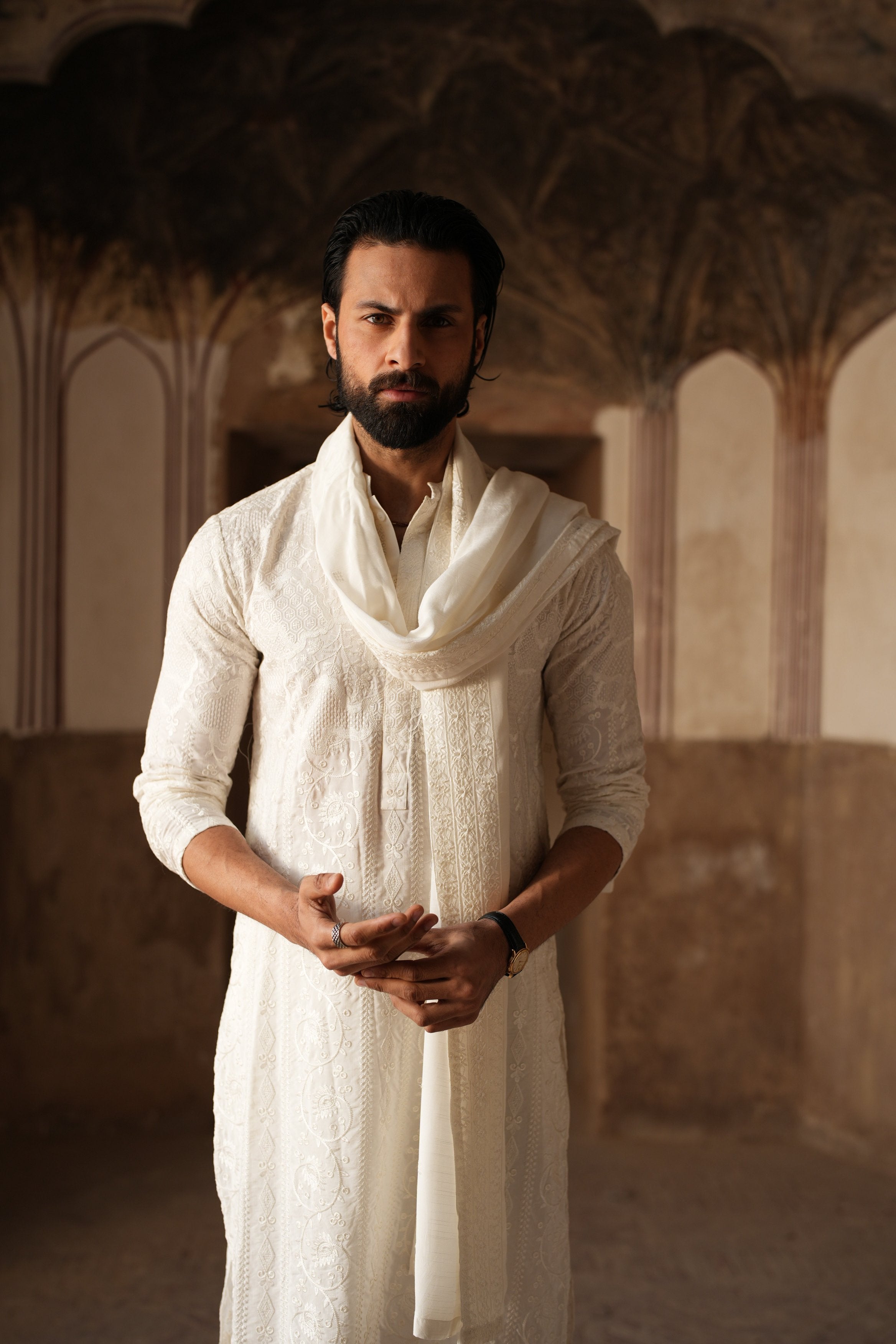 Classic White Edit Kurta Trouser.