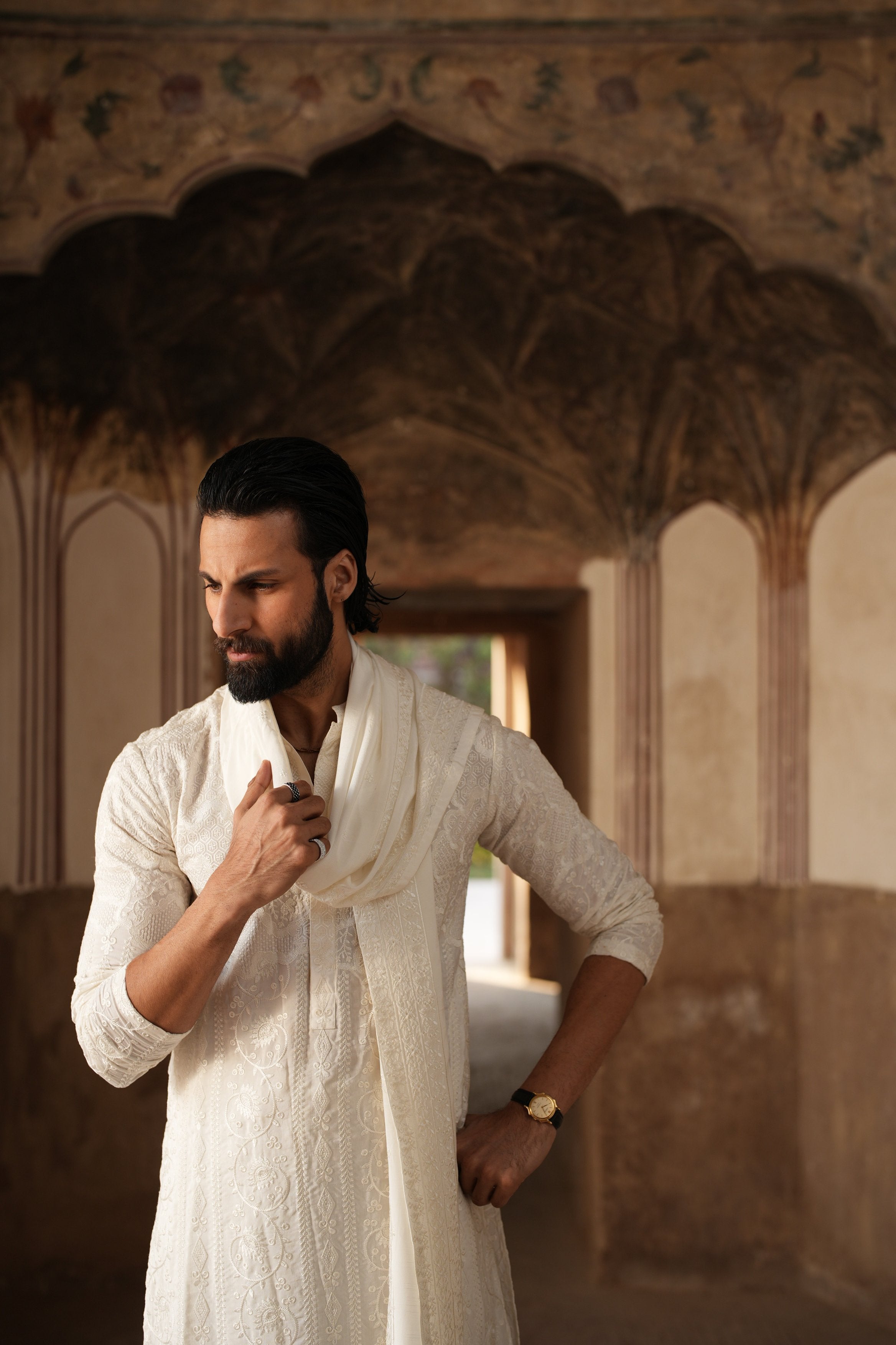 Classic White Edit Kurta Trouser.
