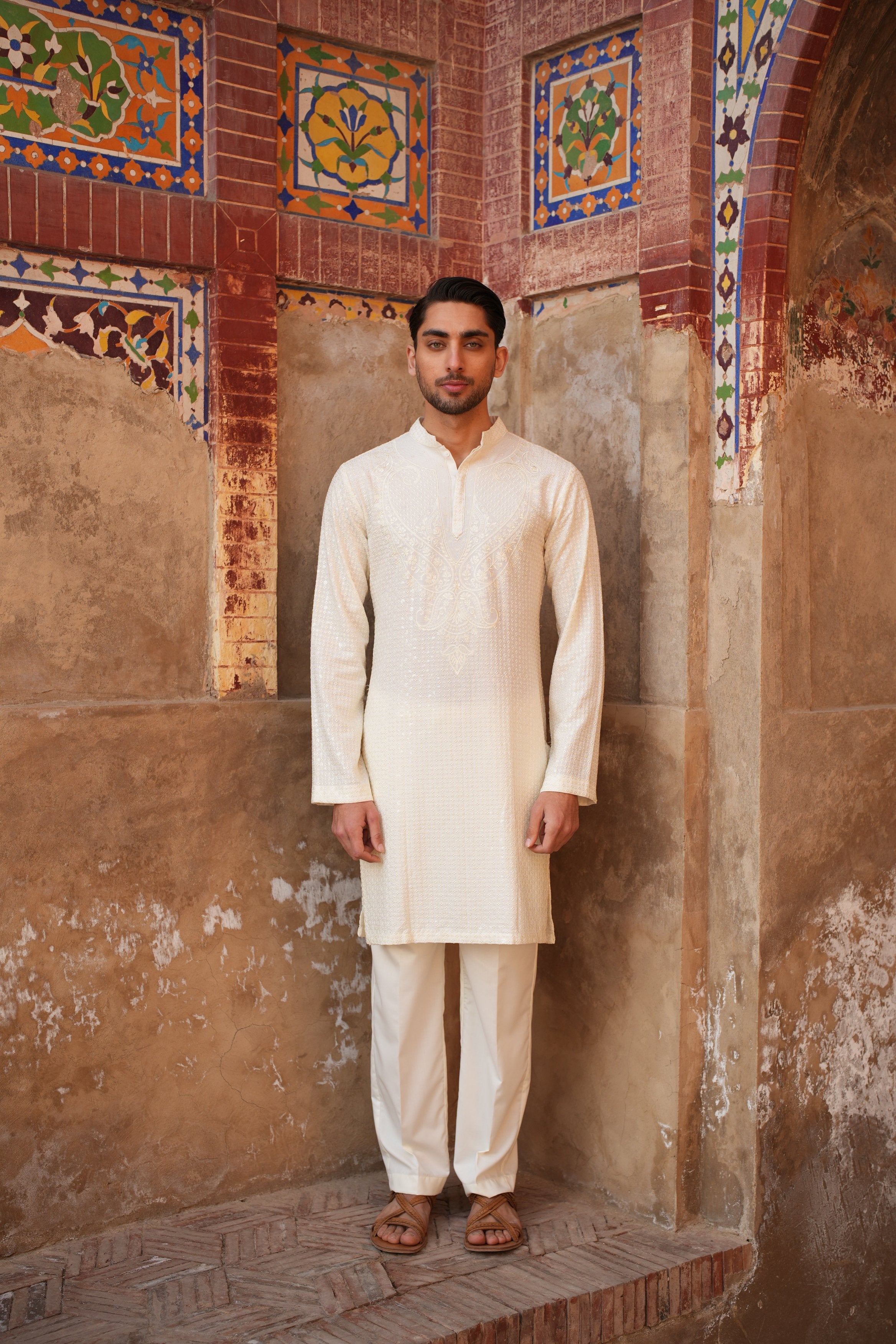 Soft Ivory Kurta Trouser.
