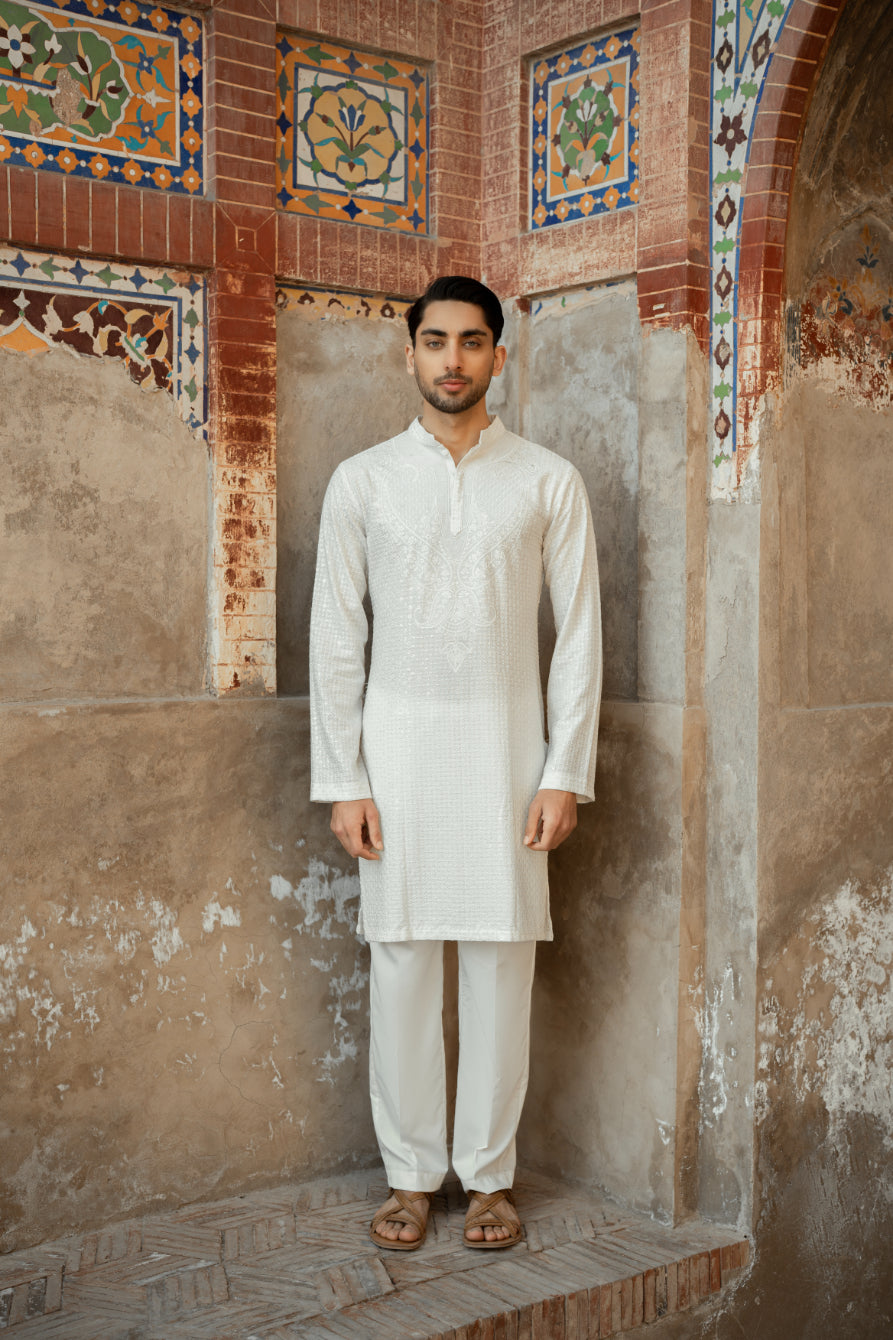 Soft Ivory Kurta Trouser