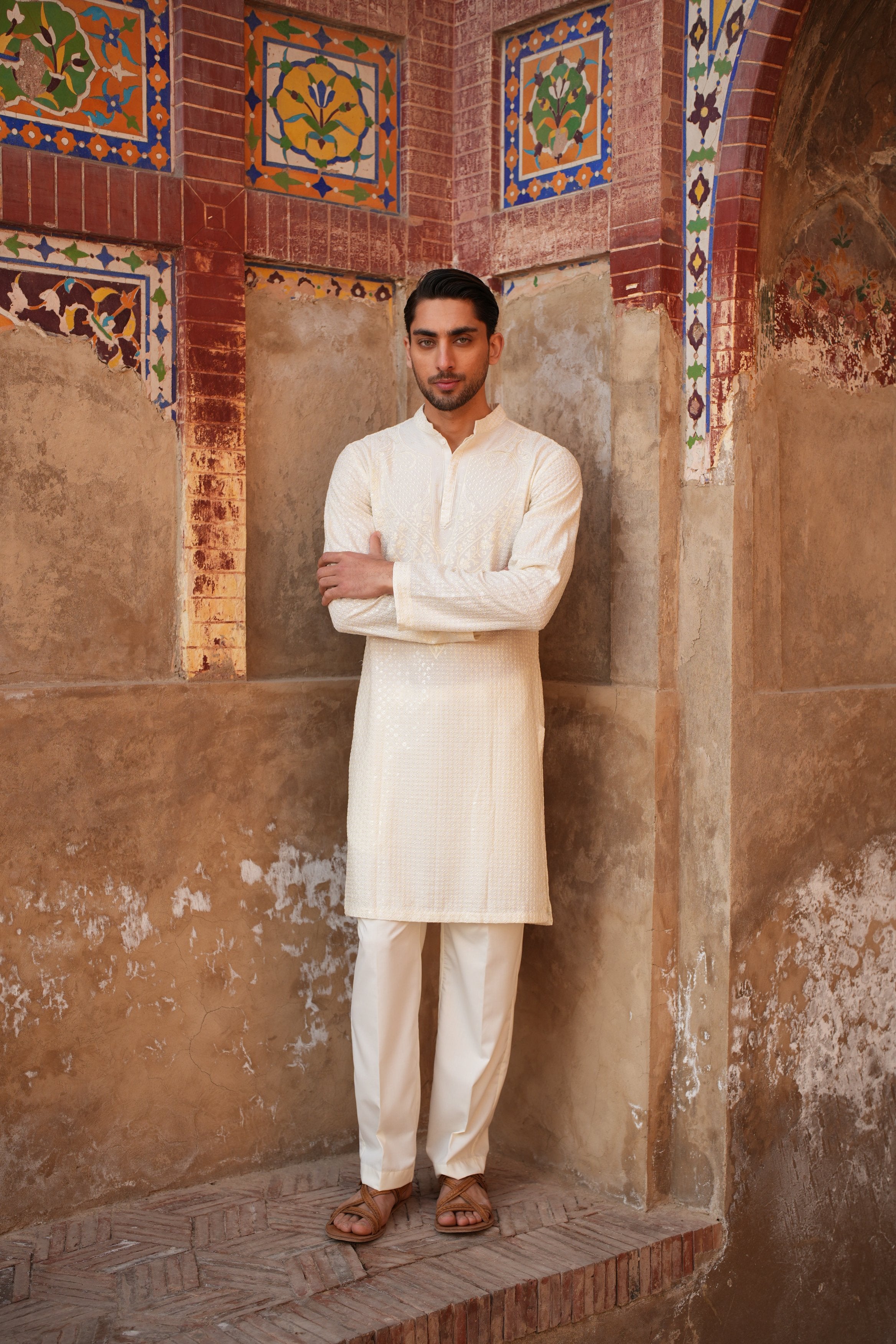 Soft Ivory Kurta Trouser.