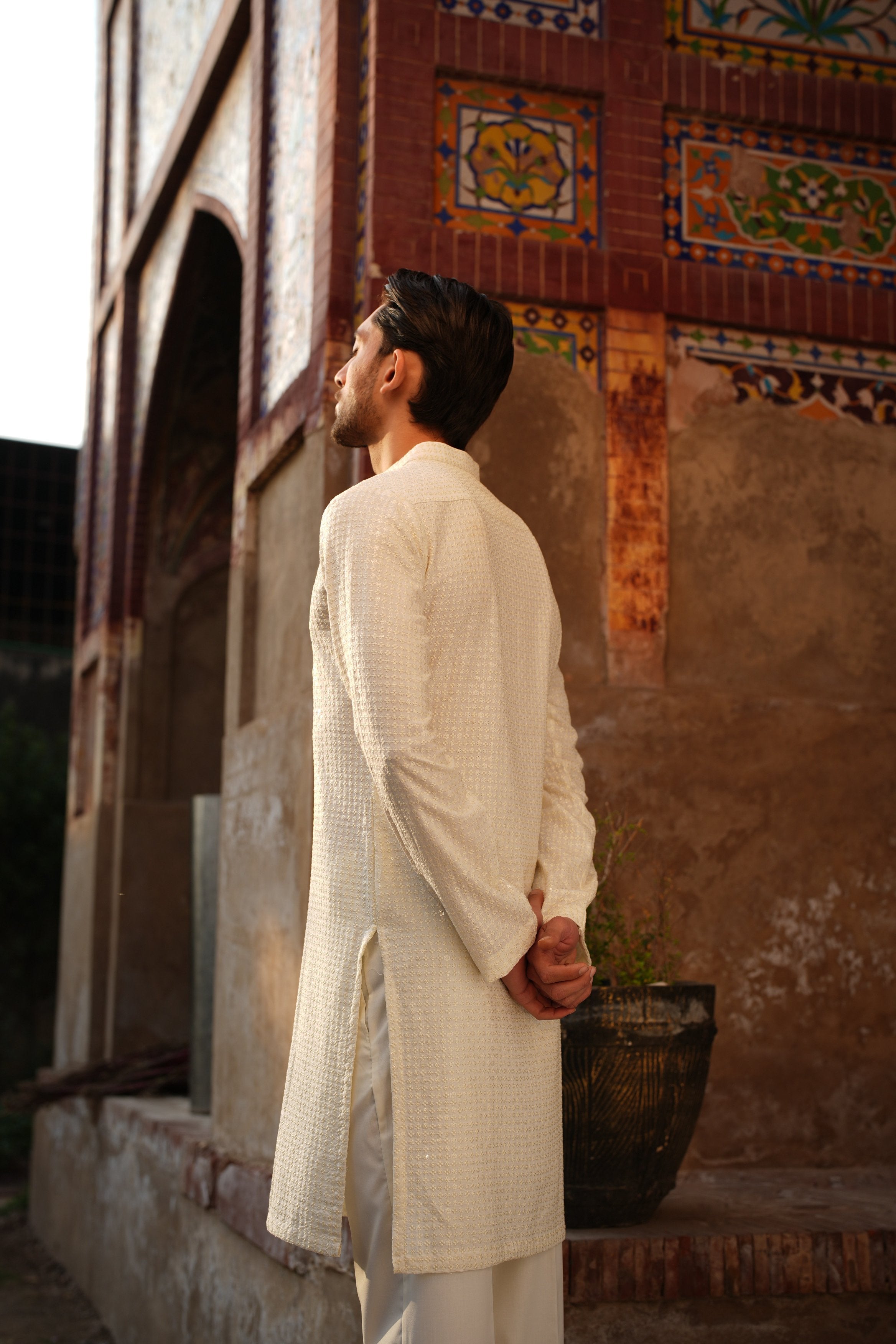 Soft Ivory Kurta Trouser.