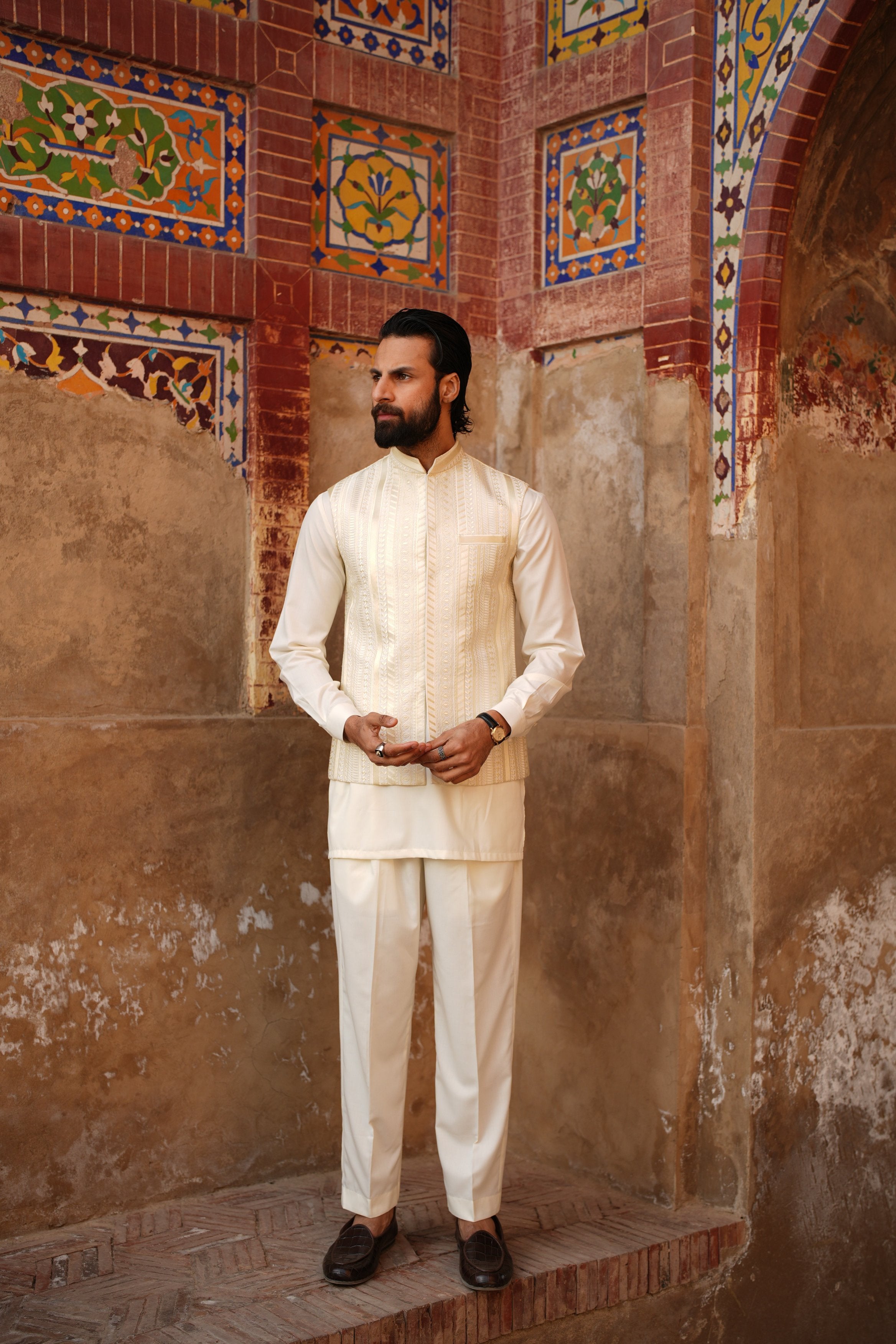 Moonlight Ivory Waistcoat.