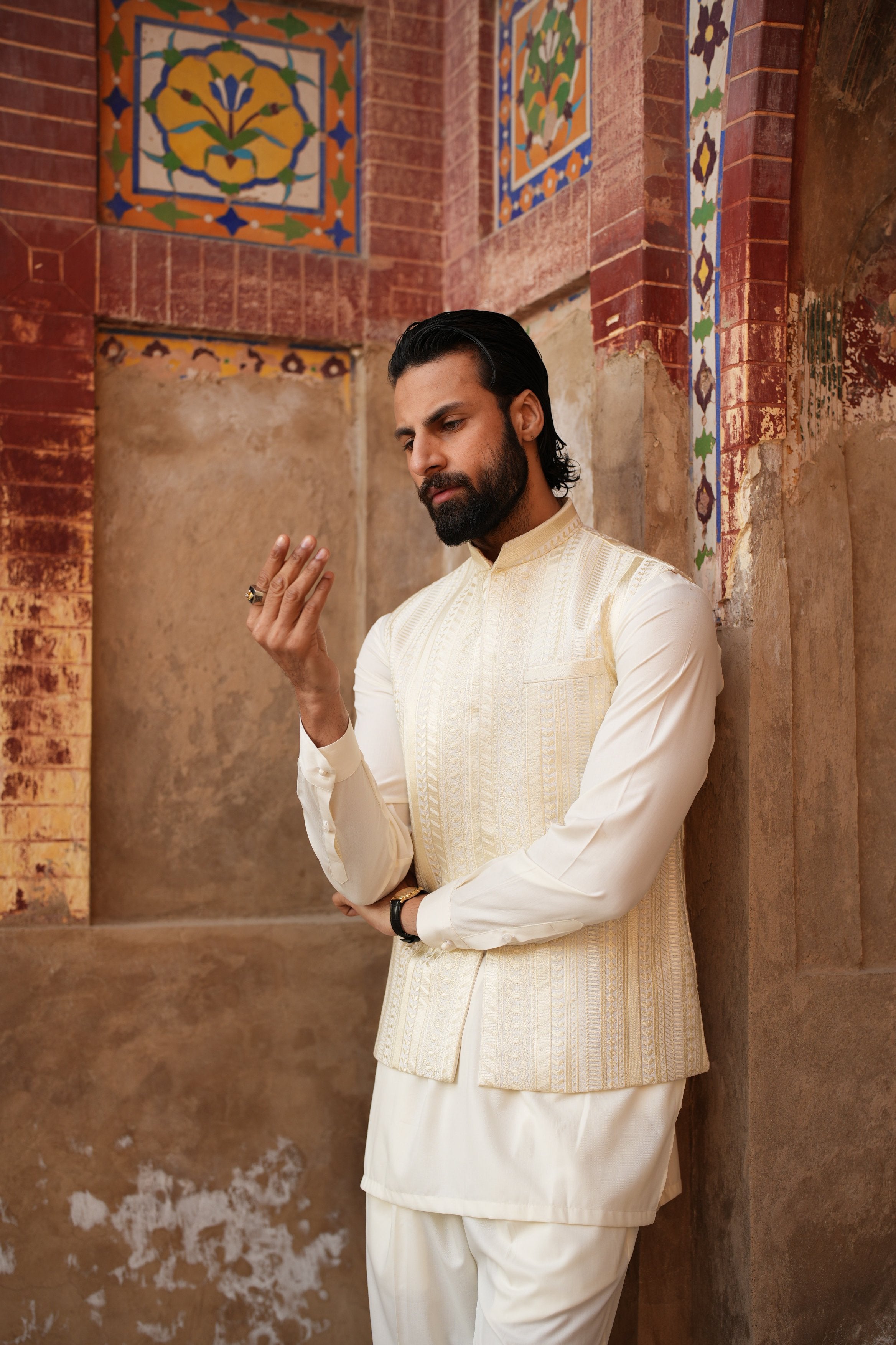 Moonlight Ivory Waistcoat.