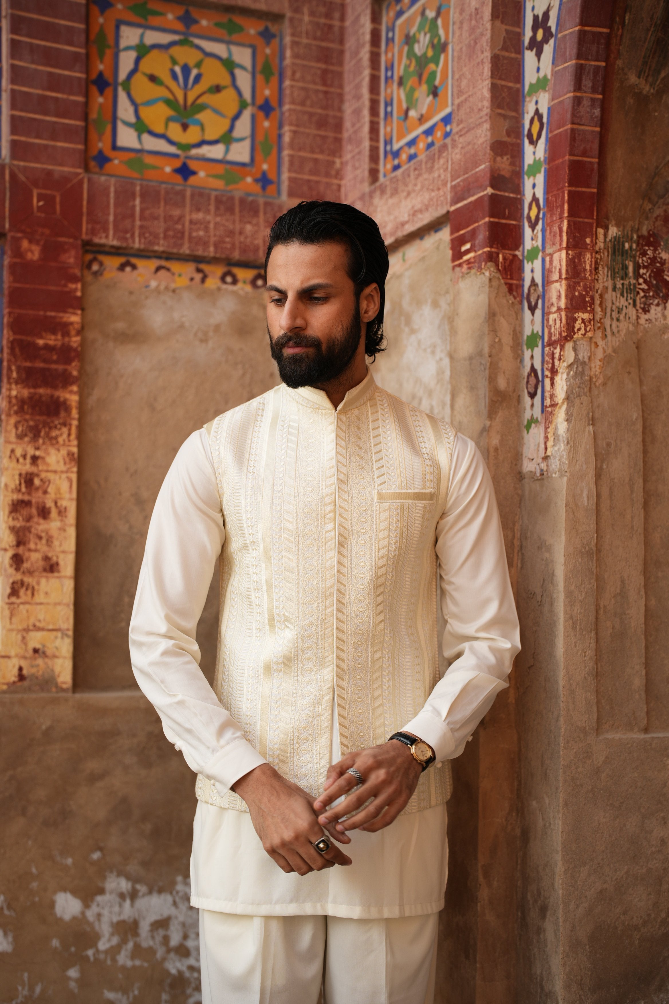 Moonlight Ivory Waistcoat.