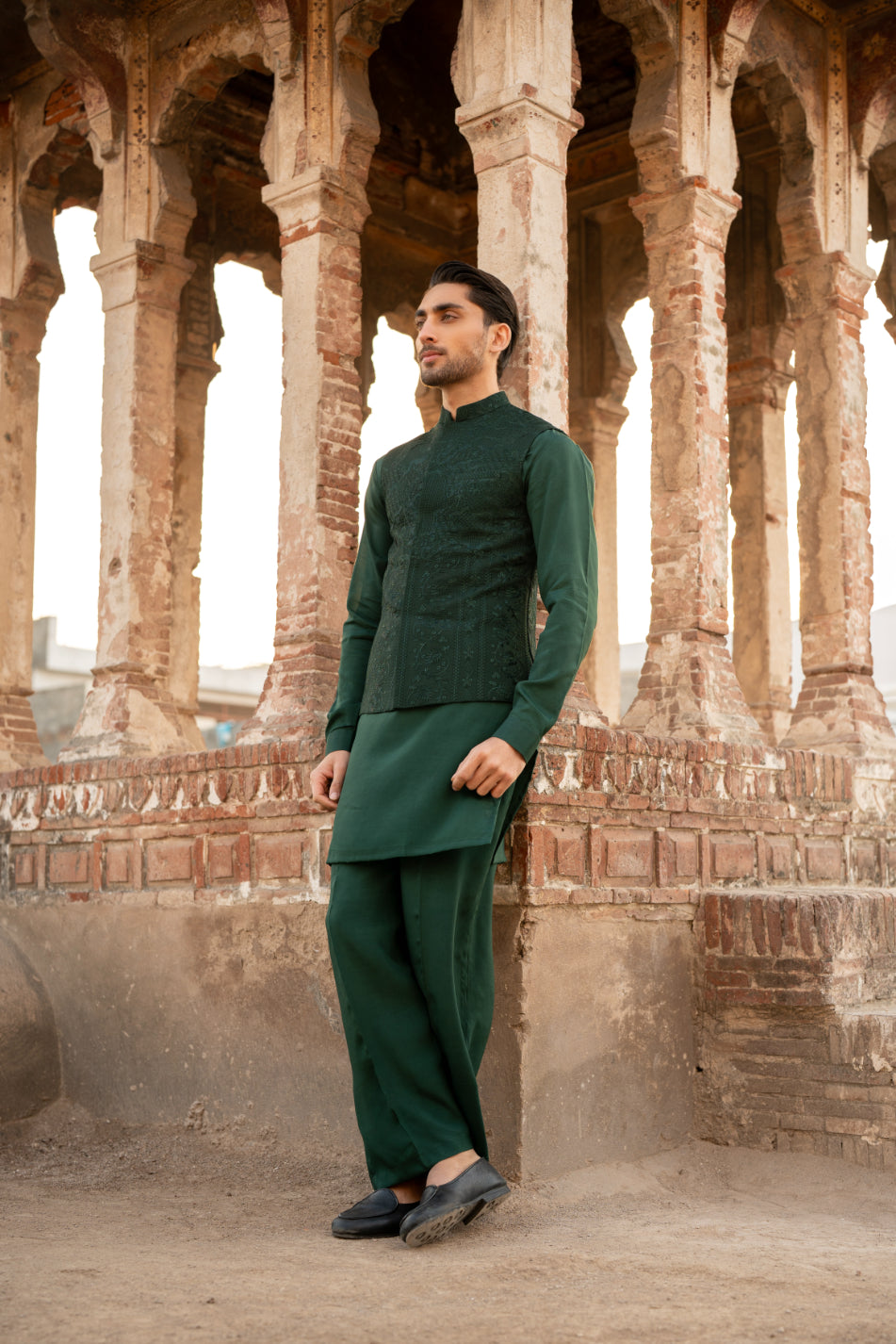 Emerald Silk Kurta Trouser