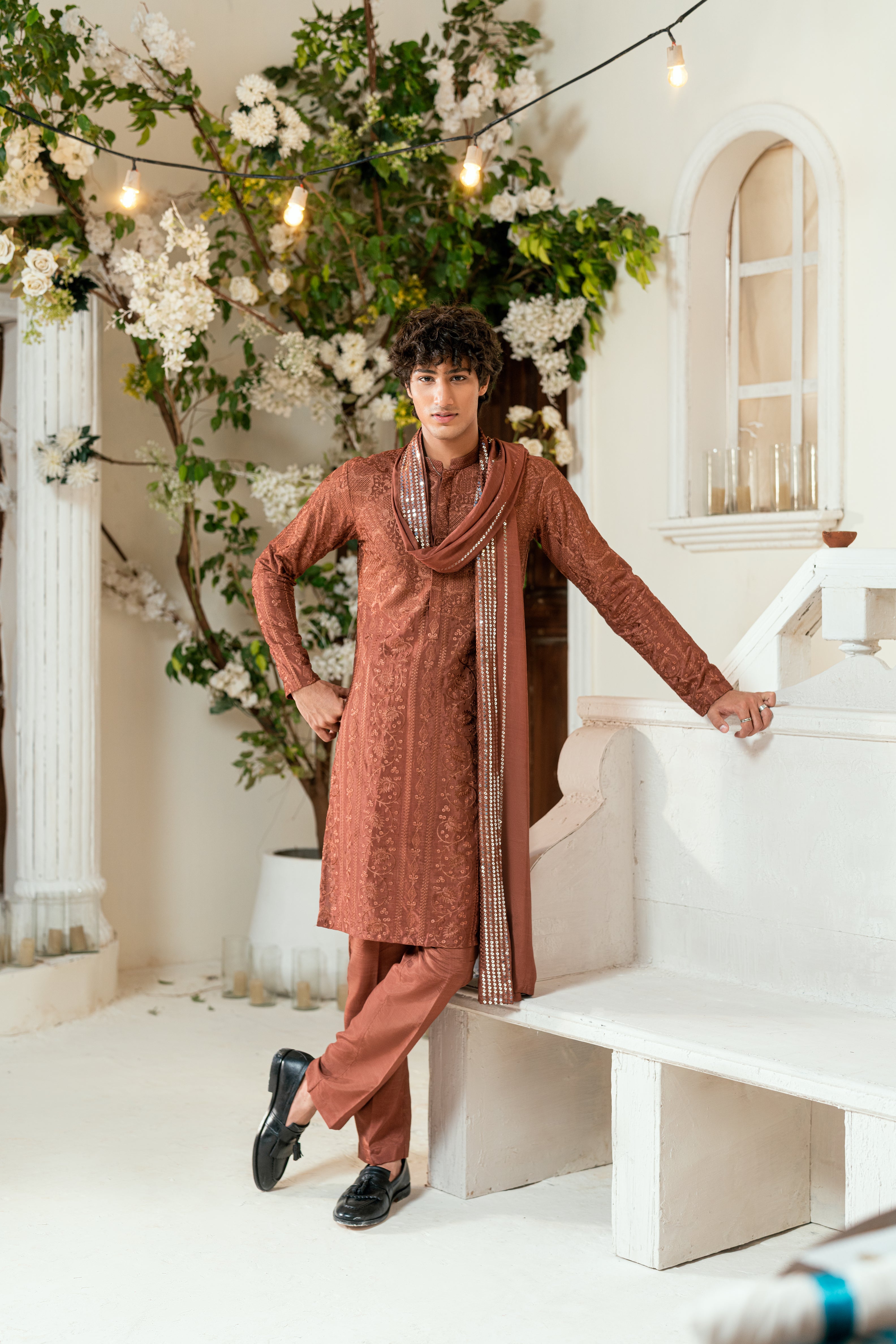 Brown Kurta Trouser