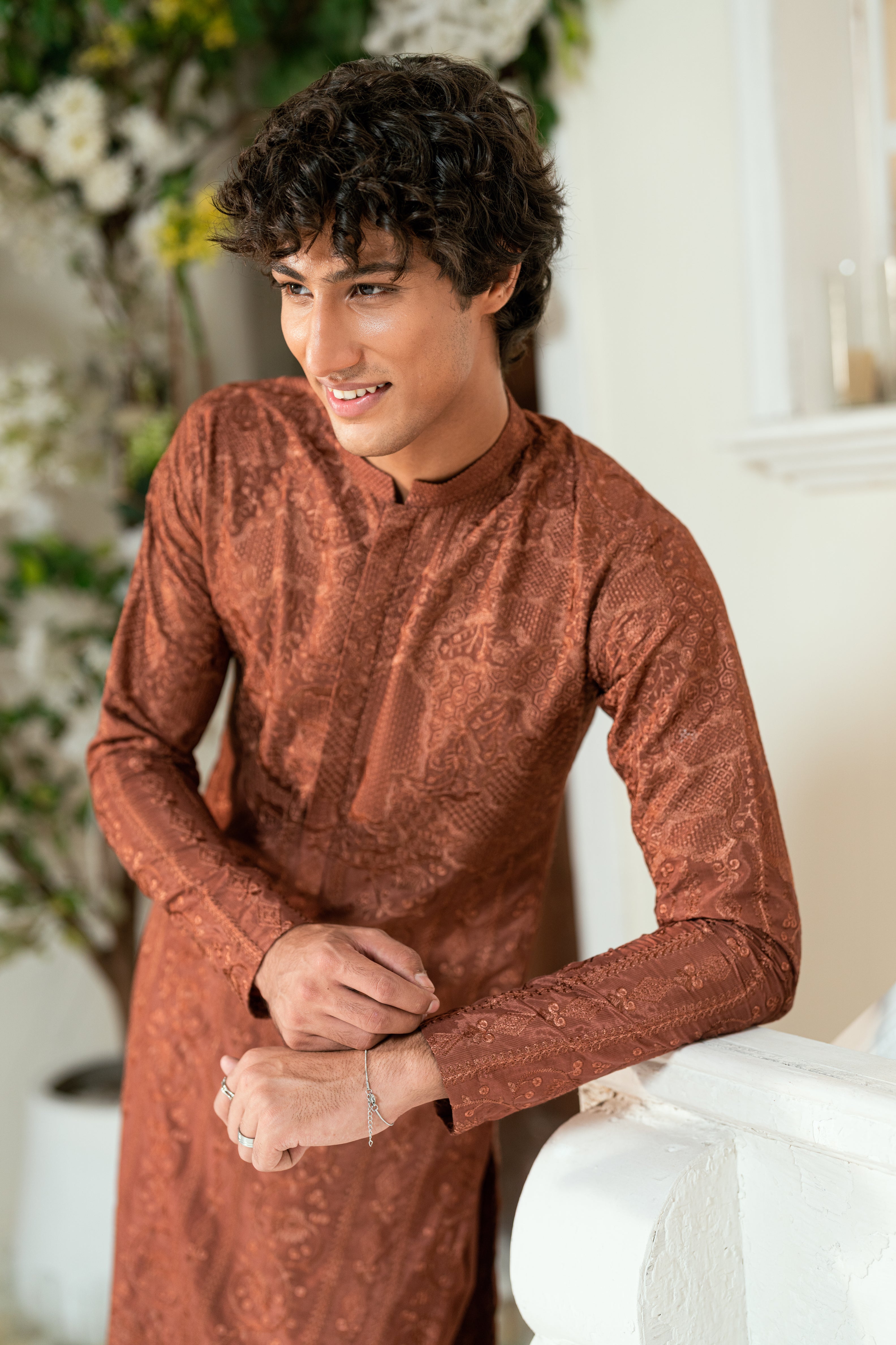 Brown Kurta Trouser