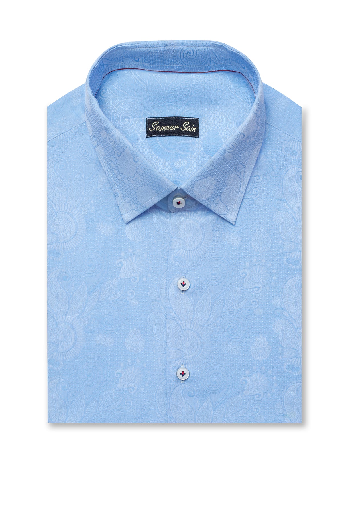 Sky blue paisley shirt