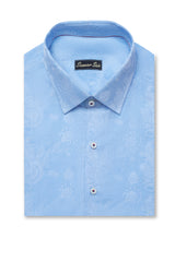 Sky blue paisley shirt