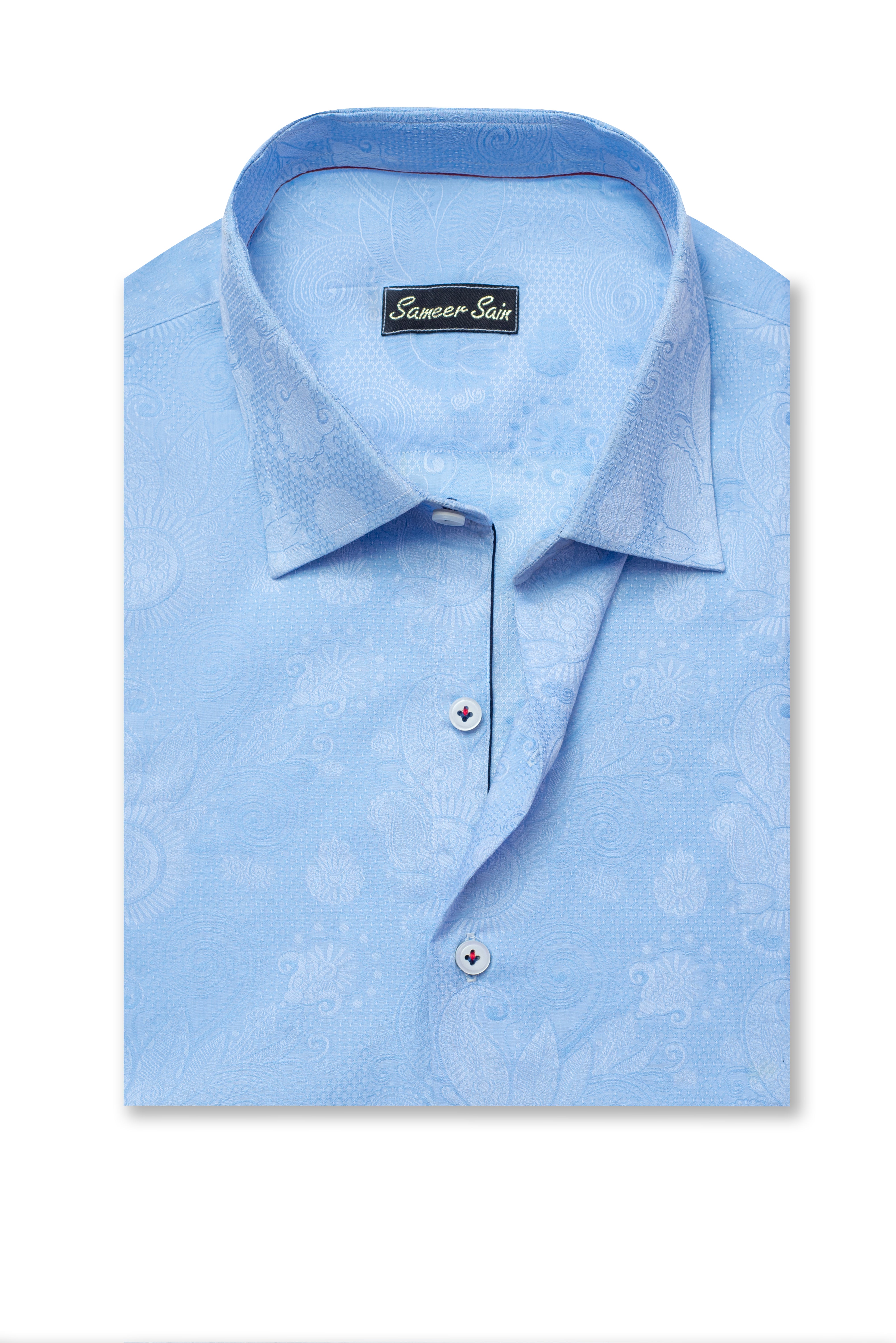 Sky blue paisley shirt