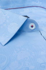 Sky blue paisley shirt