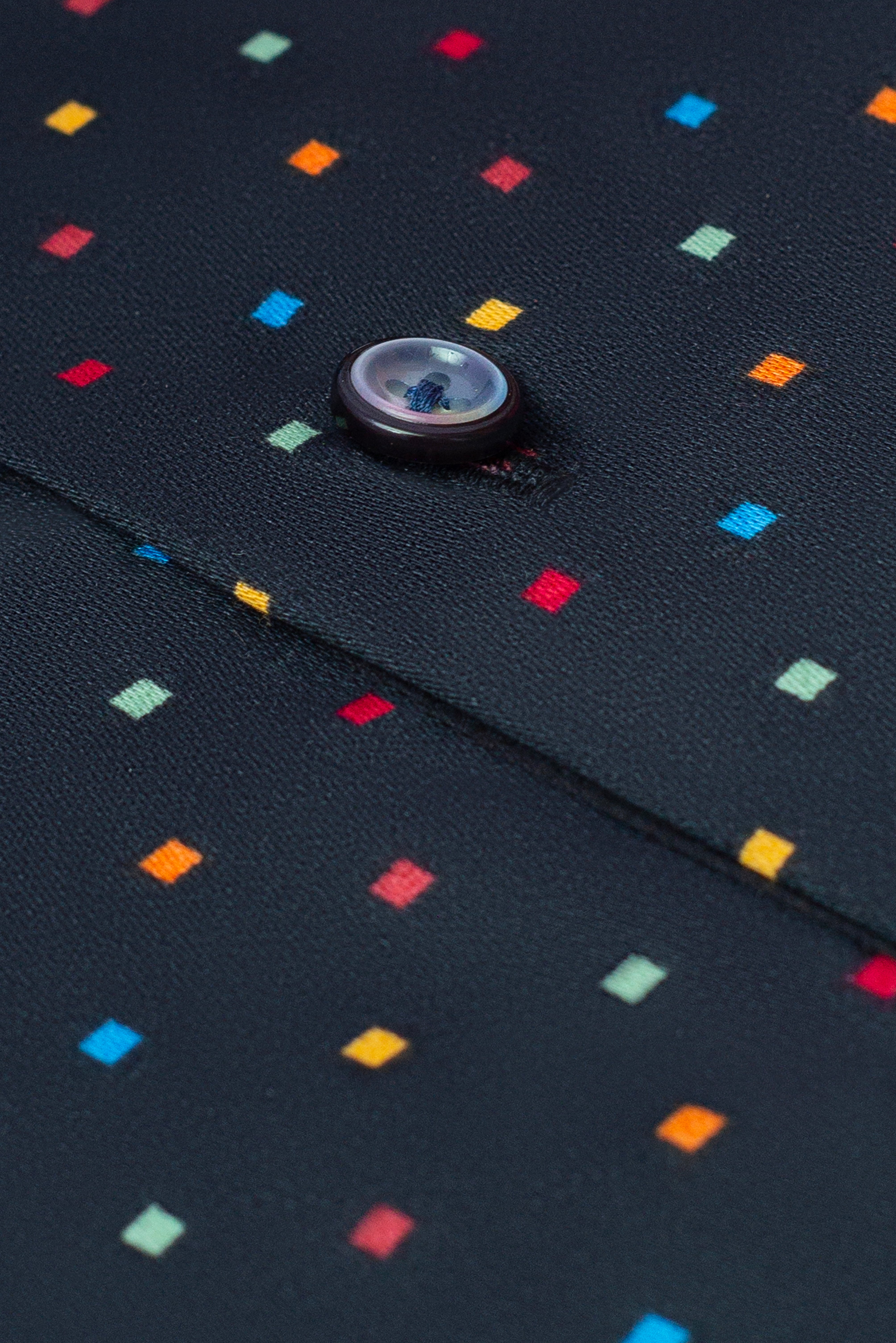 BLACK MULTI COLOUR DOTTED SHIRT