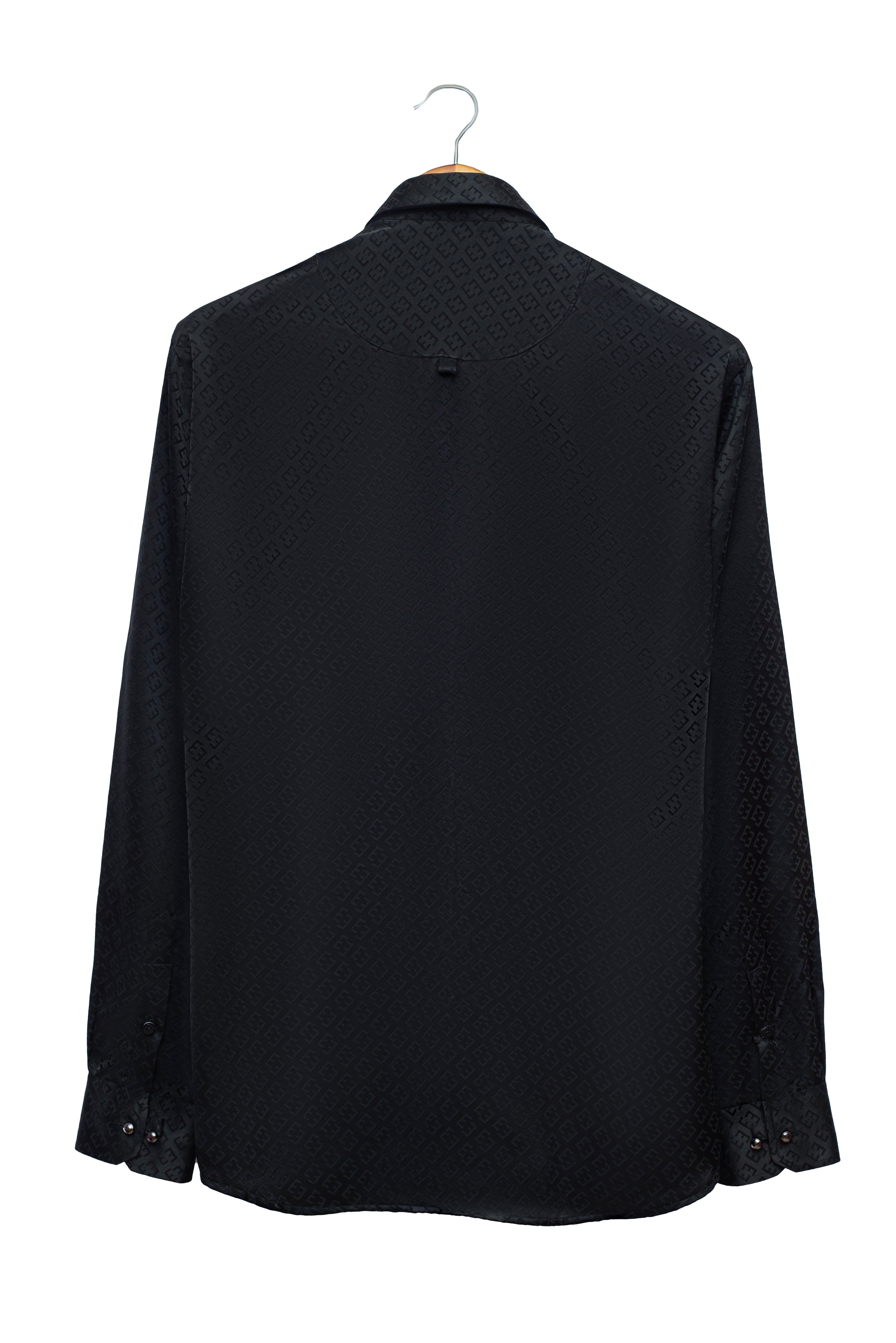 BLACK SILK PARTY WEAR SHIRT