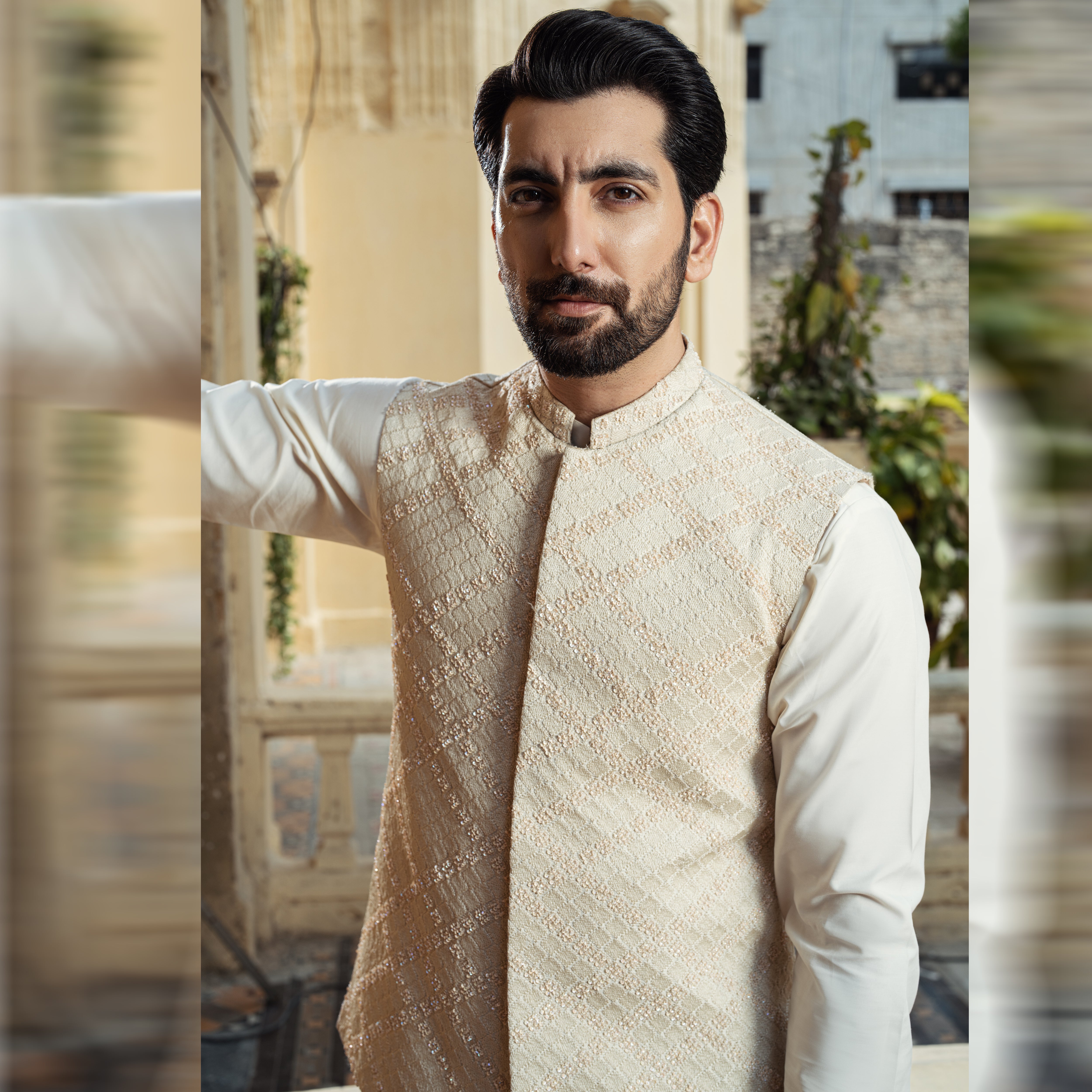 Off White Cross Check Diamond Waistcoat