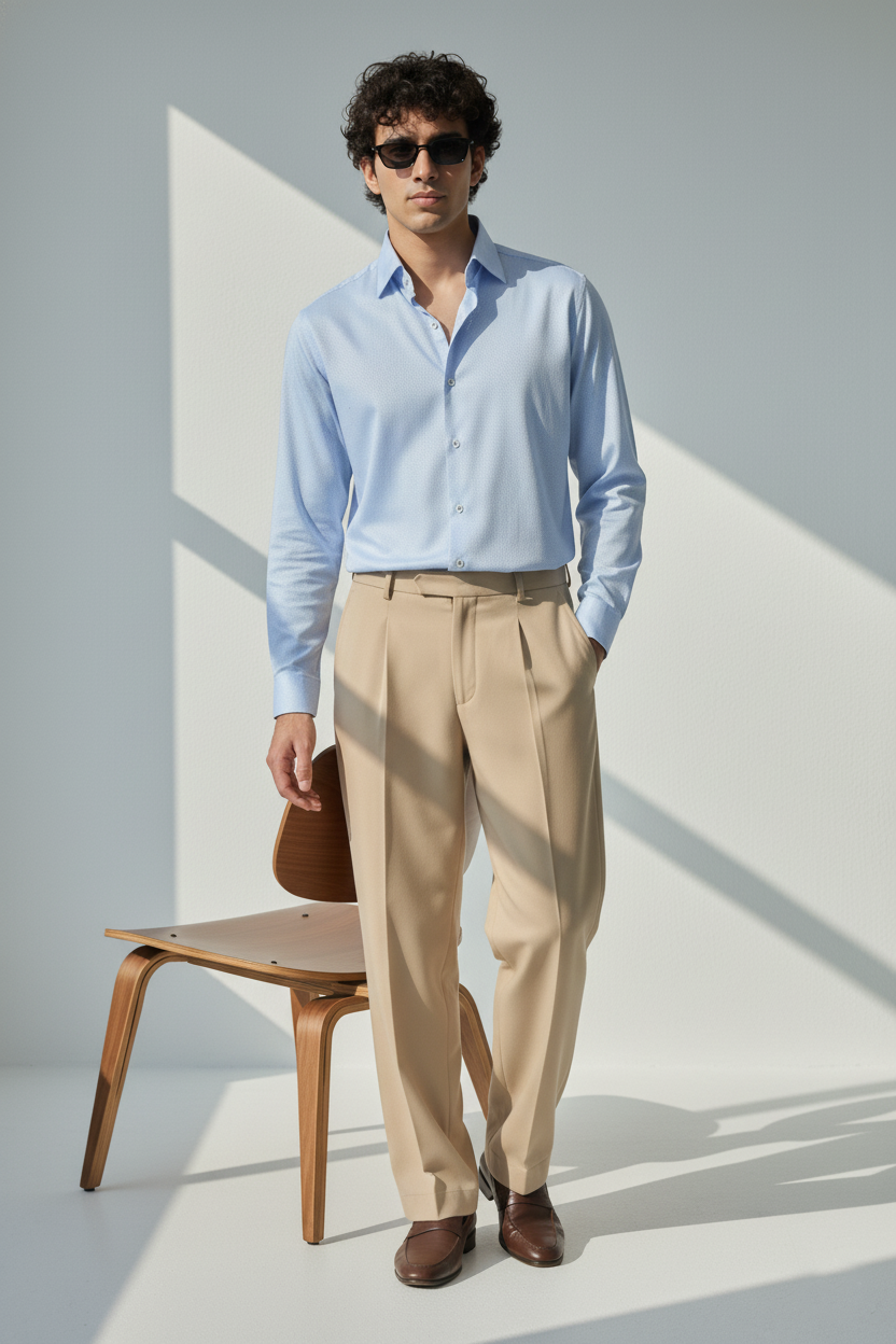 Sky blue formal shirt