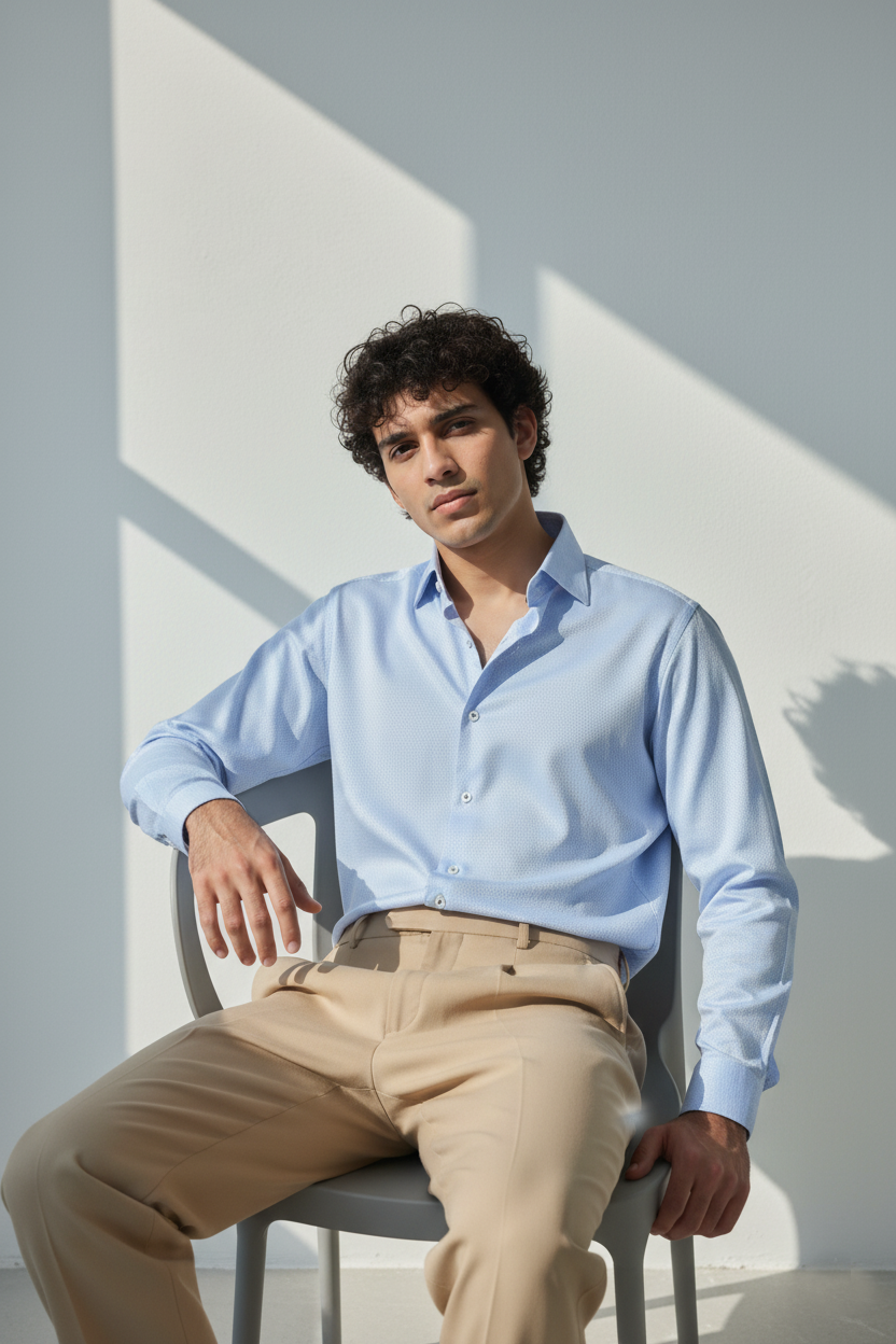 Sky blue formal shirt