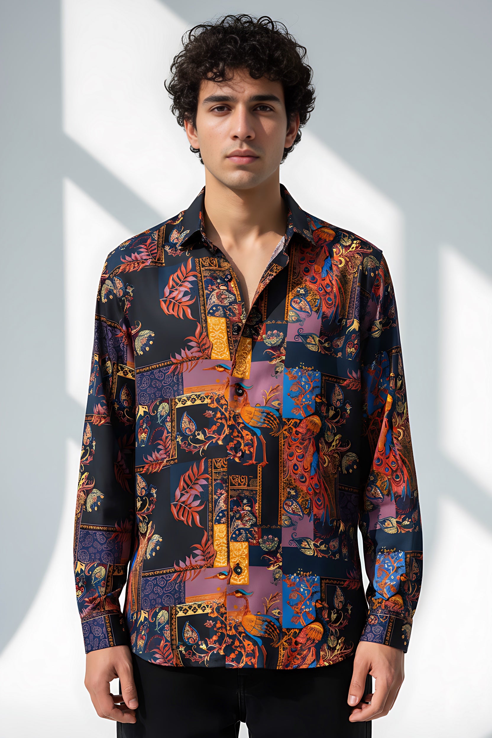 MULTI COLOURFUL ART WORK SHIRT
