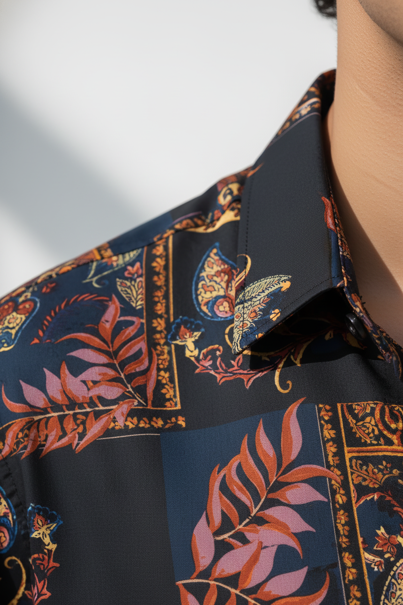 MULTI COLOURFUL ART WORK SHIRT