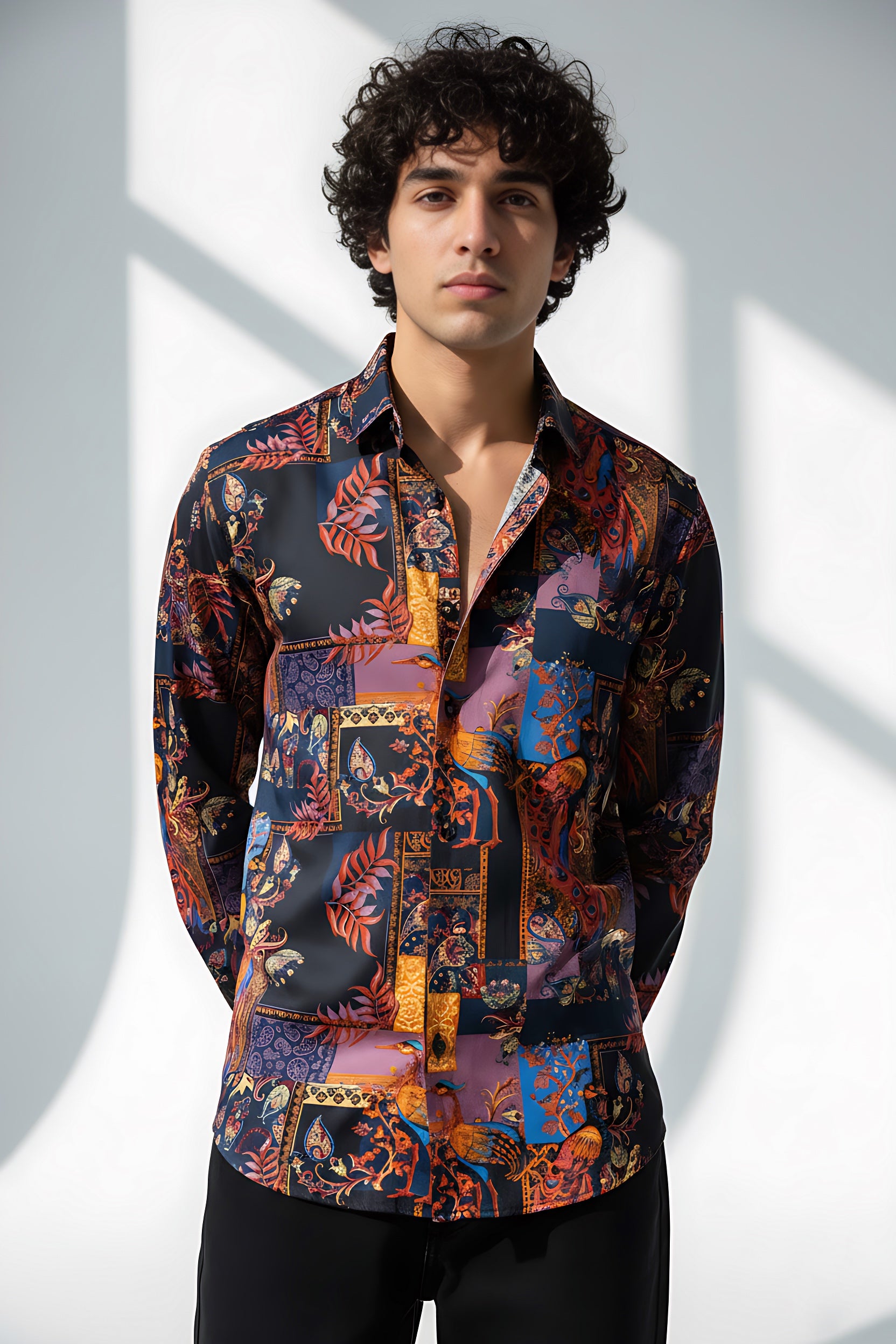 MULTI COLOURFUL ART WORK SHIRT