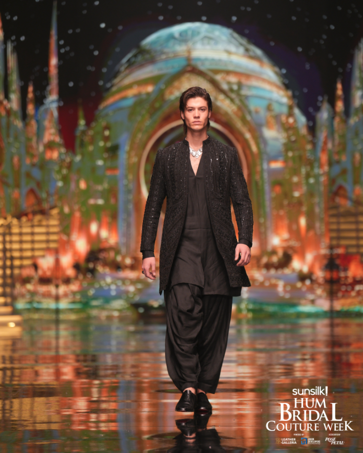 Noir Contemporary Embellished Sherwani