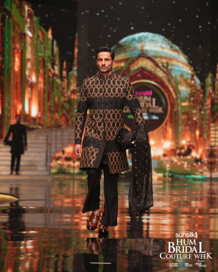 Noir Gold Regal Sherwani