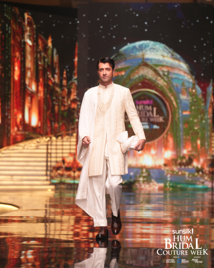 Cream Regal Embellished Sherwani