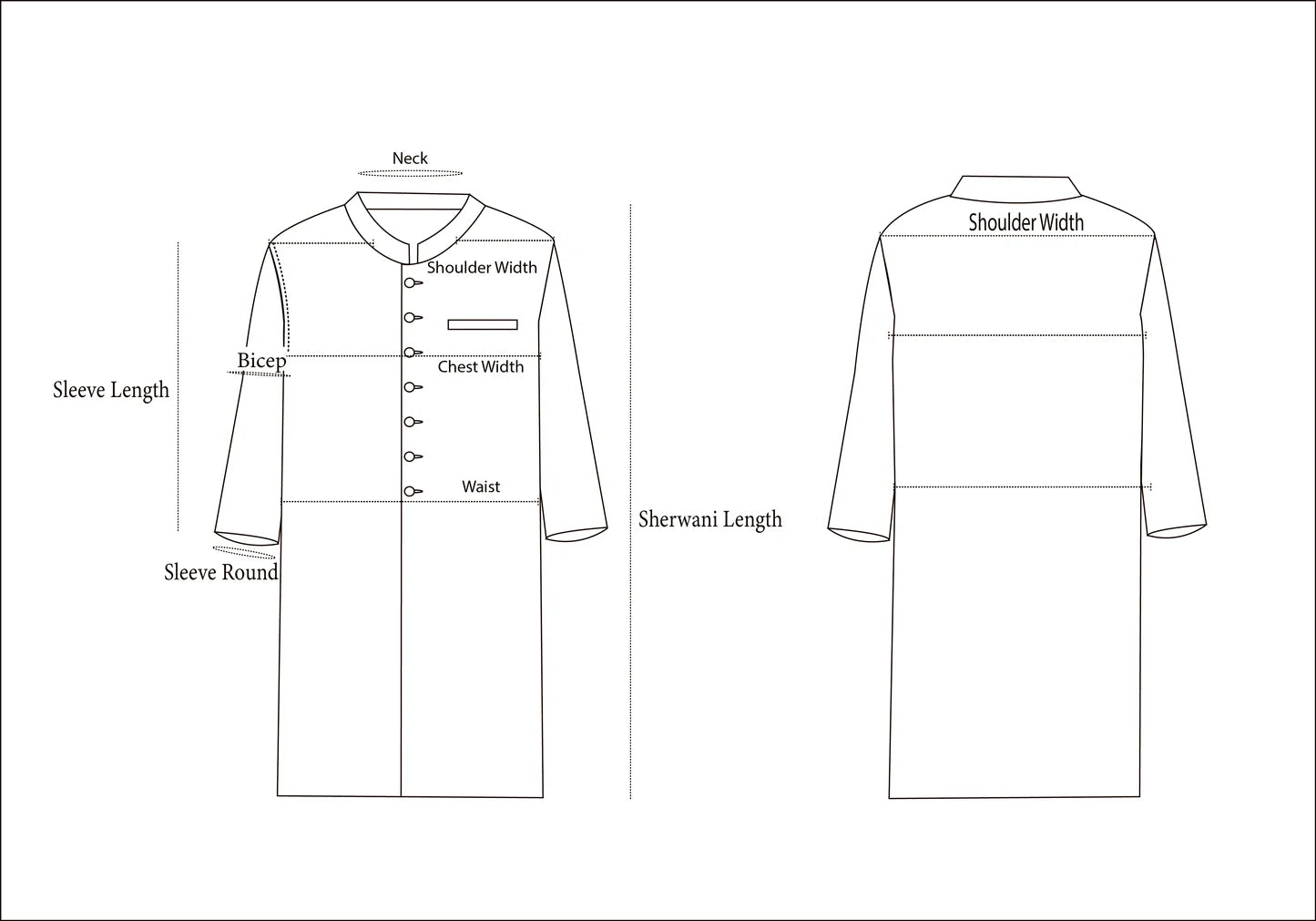 Sherwani — Stitching Only.