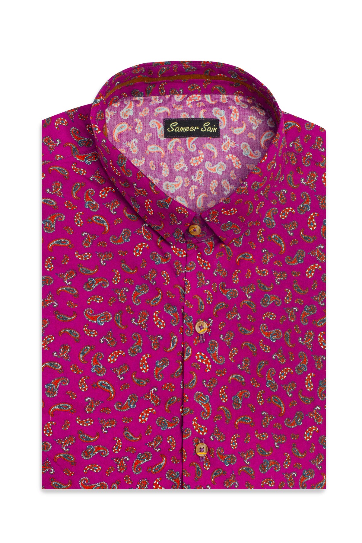 Purple small paisley printed