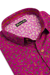 Purple small paisley printed