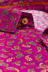 Purple small paisley printed