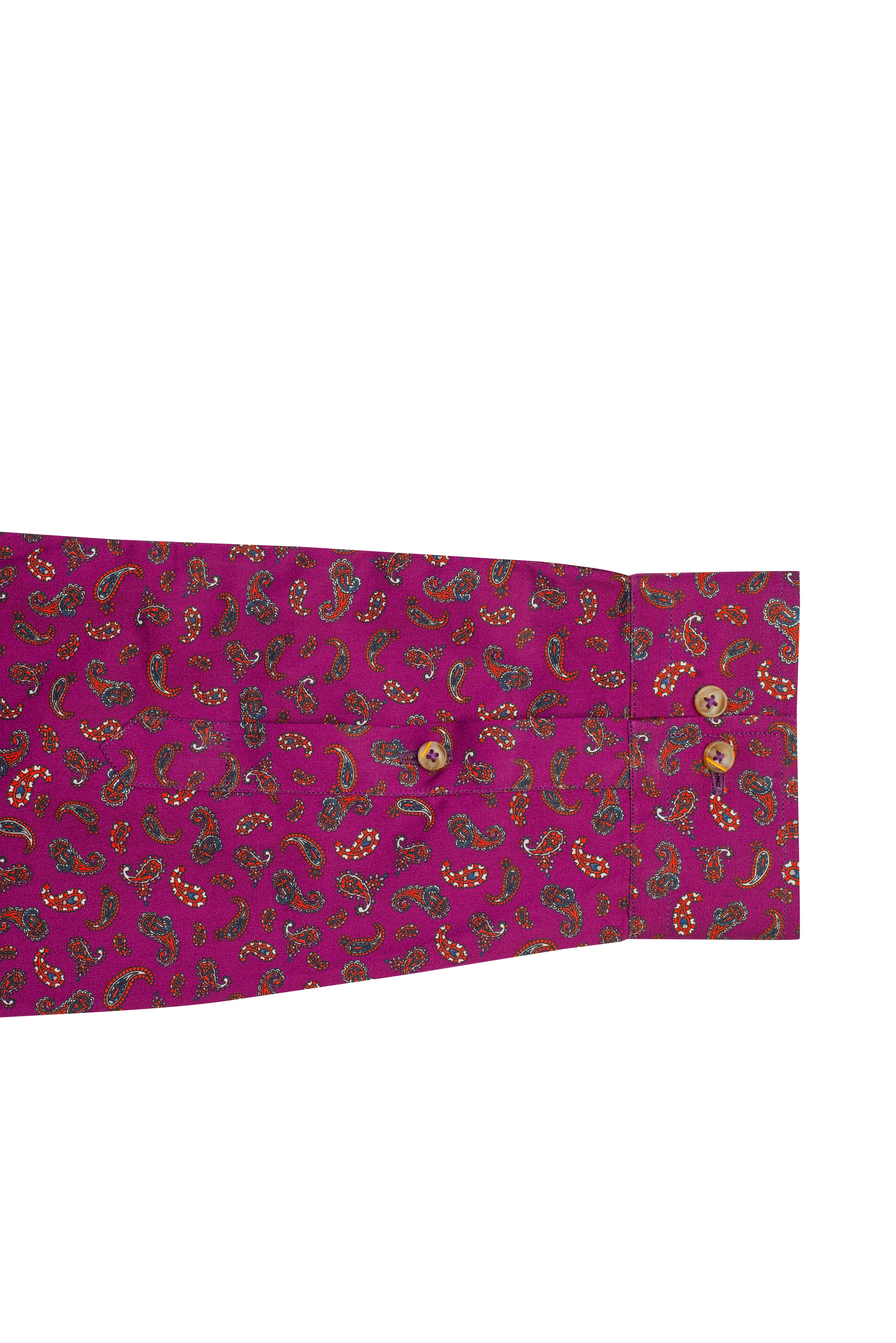 Purple small paisley printed