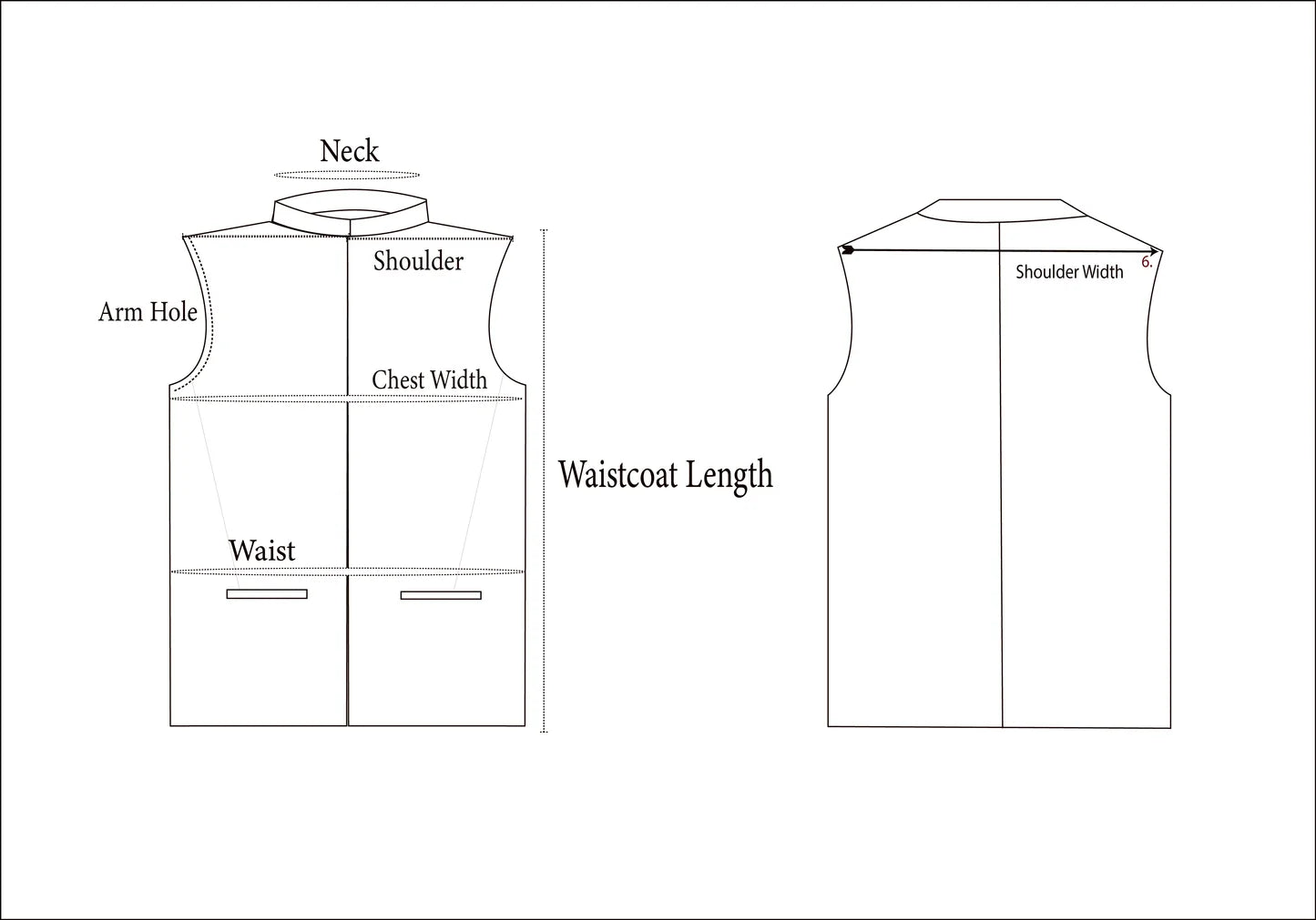 Waistcoats — Stitching Only.