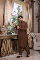 Brown Grace fabric Shalwar kameez