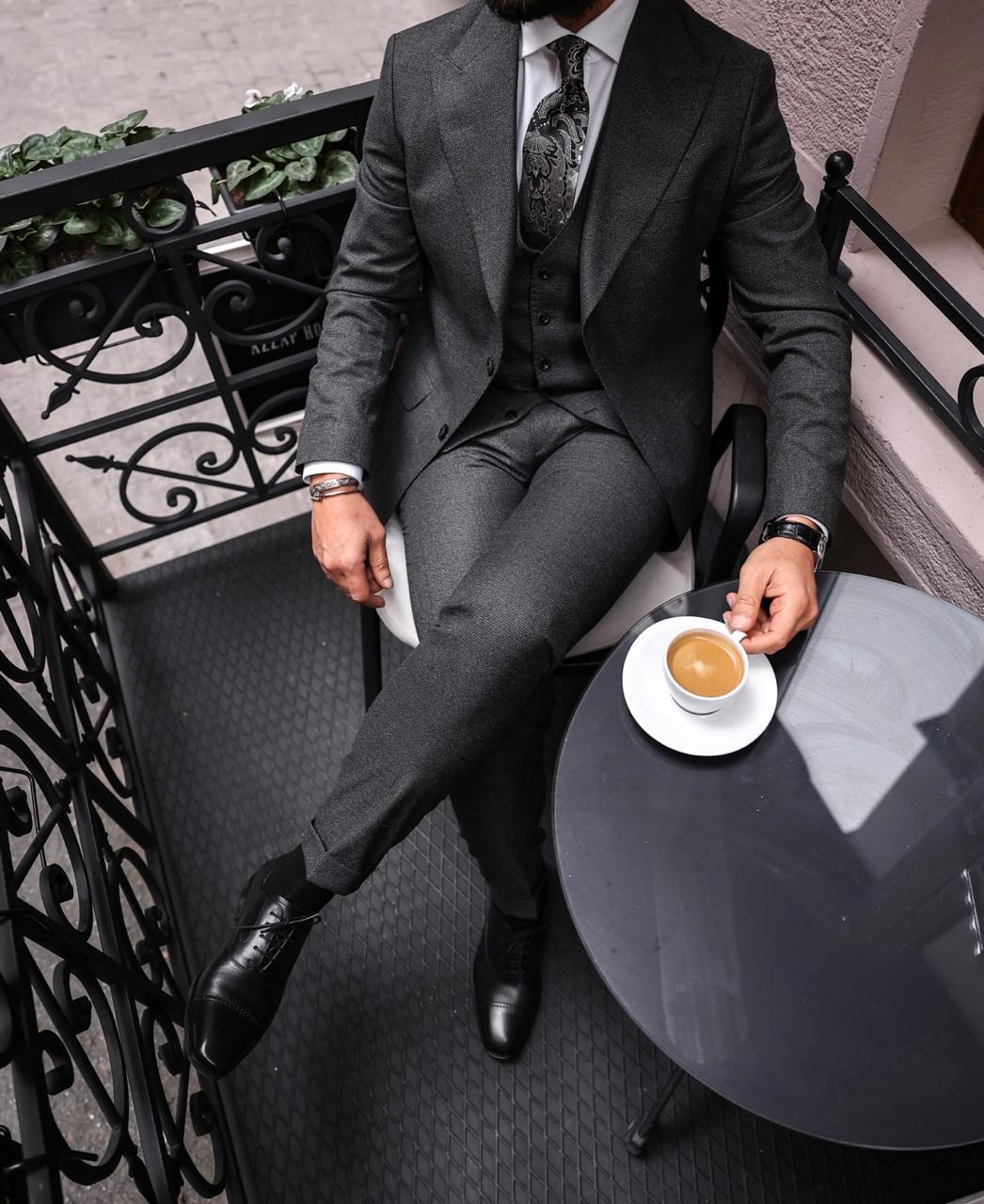 Charcoal Grey Suit.