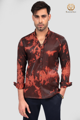 Rusty brown print shirt