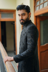 Black sherwani