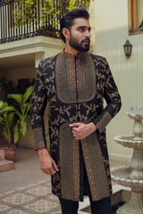 Black-Gold Royalty Sherwani.