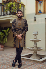 Black-Gold Royalty Sherwani.