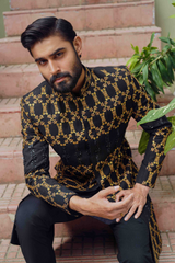 Black-Gold Royalty Sherwani