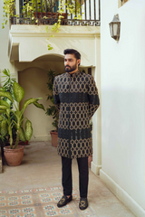 Black-Gold Royalty Sherwani