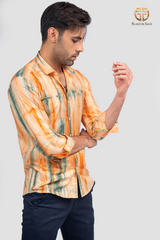 Multi colourfull print fabric shirt