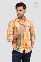 Multi colourfull print fabric shirt