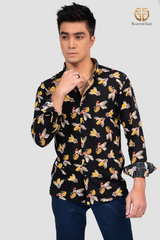 Honeybees black print shirt