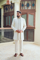 Hand Embellished OFF-WHITE Sherwani