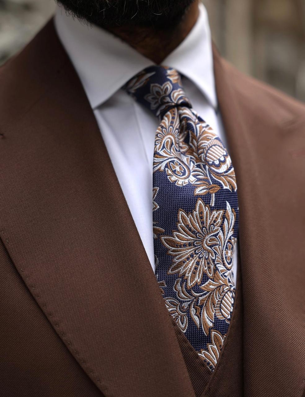 Chocolate Brown Suit.