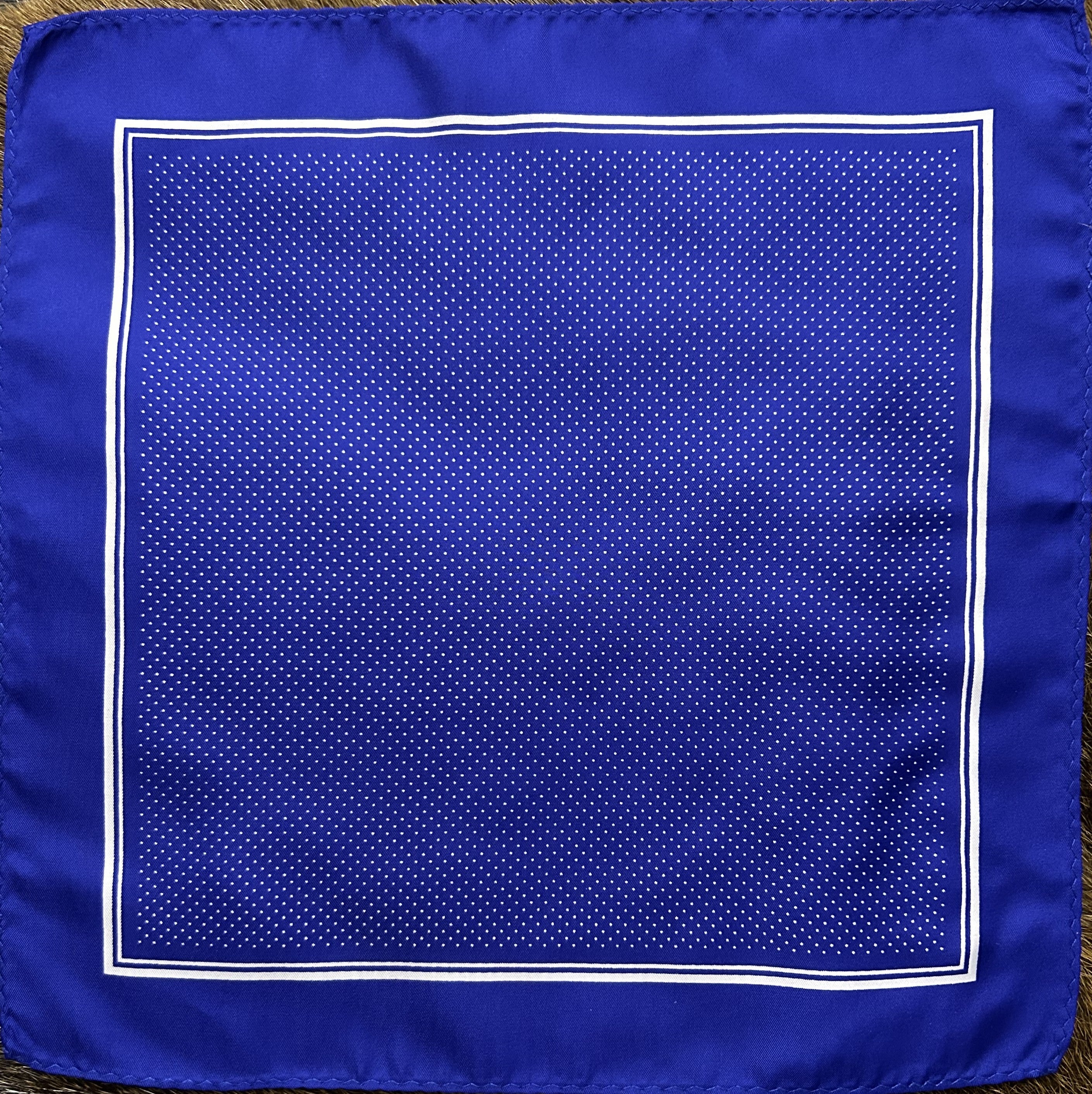 sleek royal blue pocket square