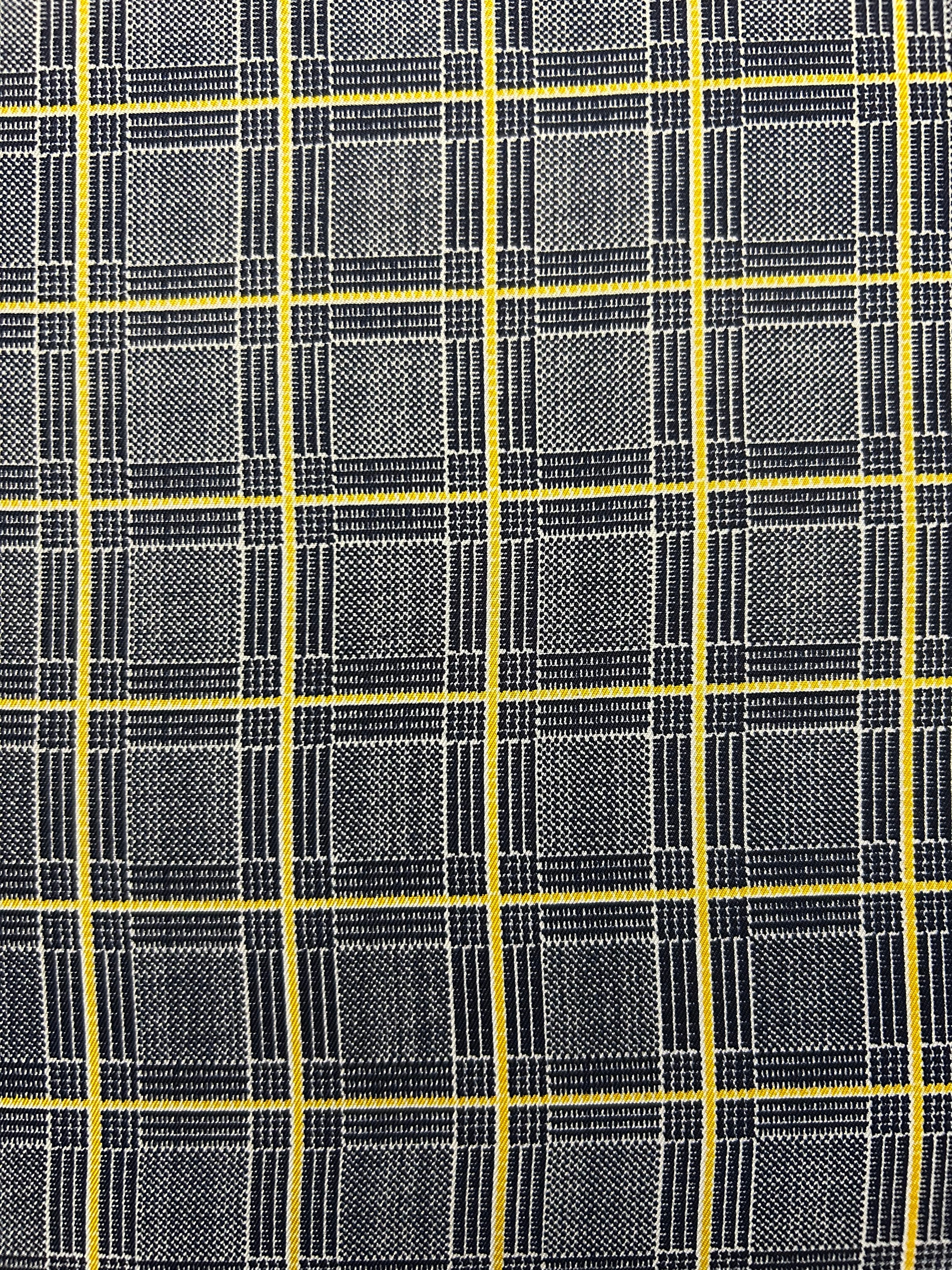 Midnight Grid Elegance Pocket Square