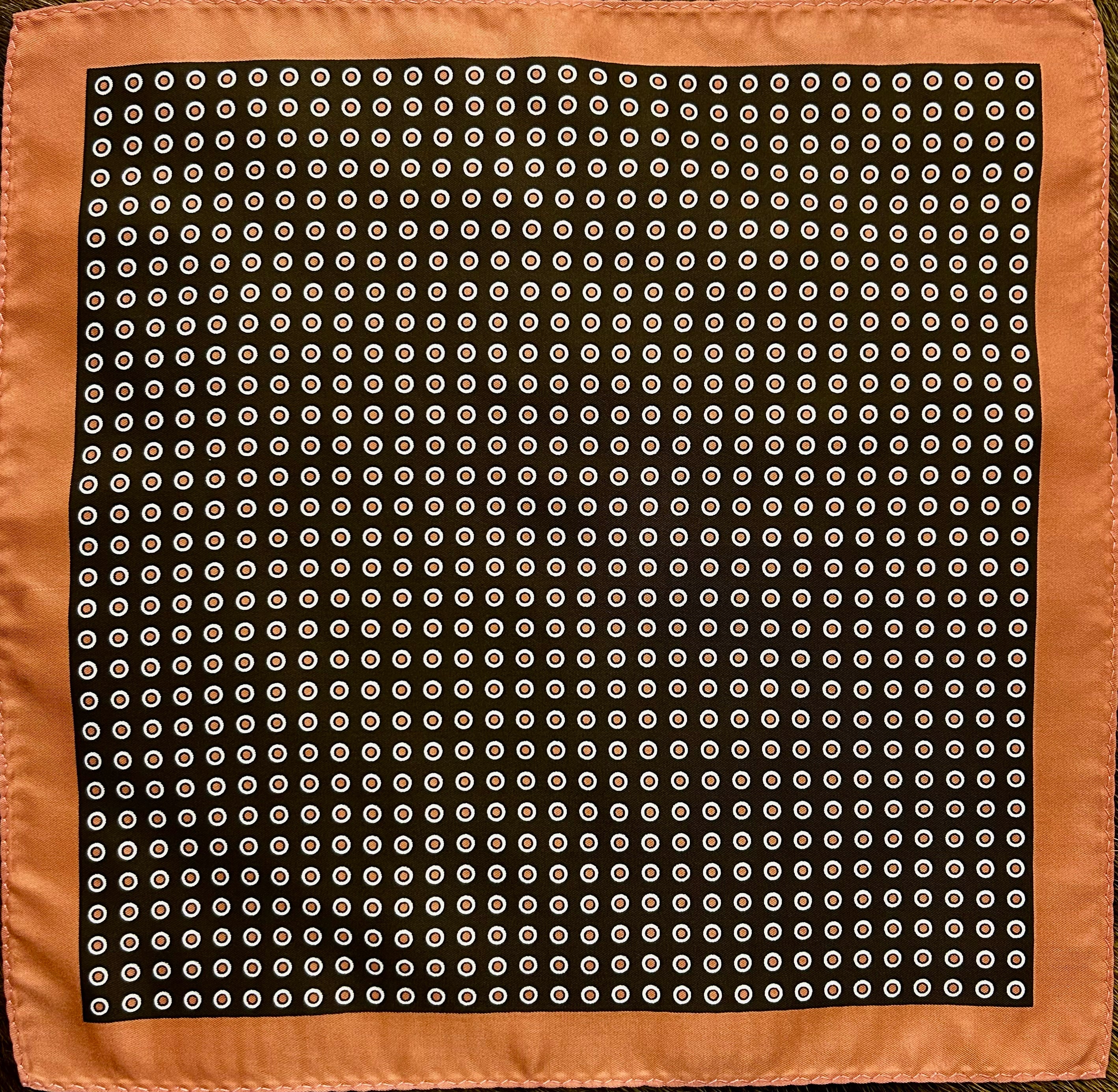 Mocha Classic Dot Pocket Square