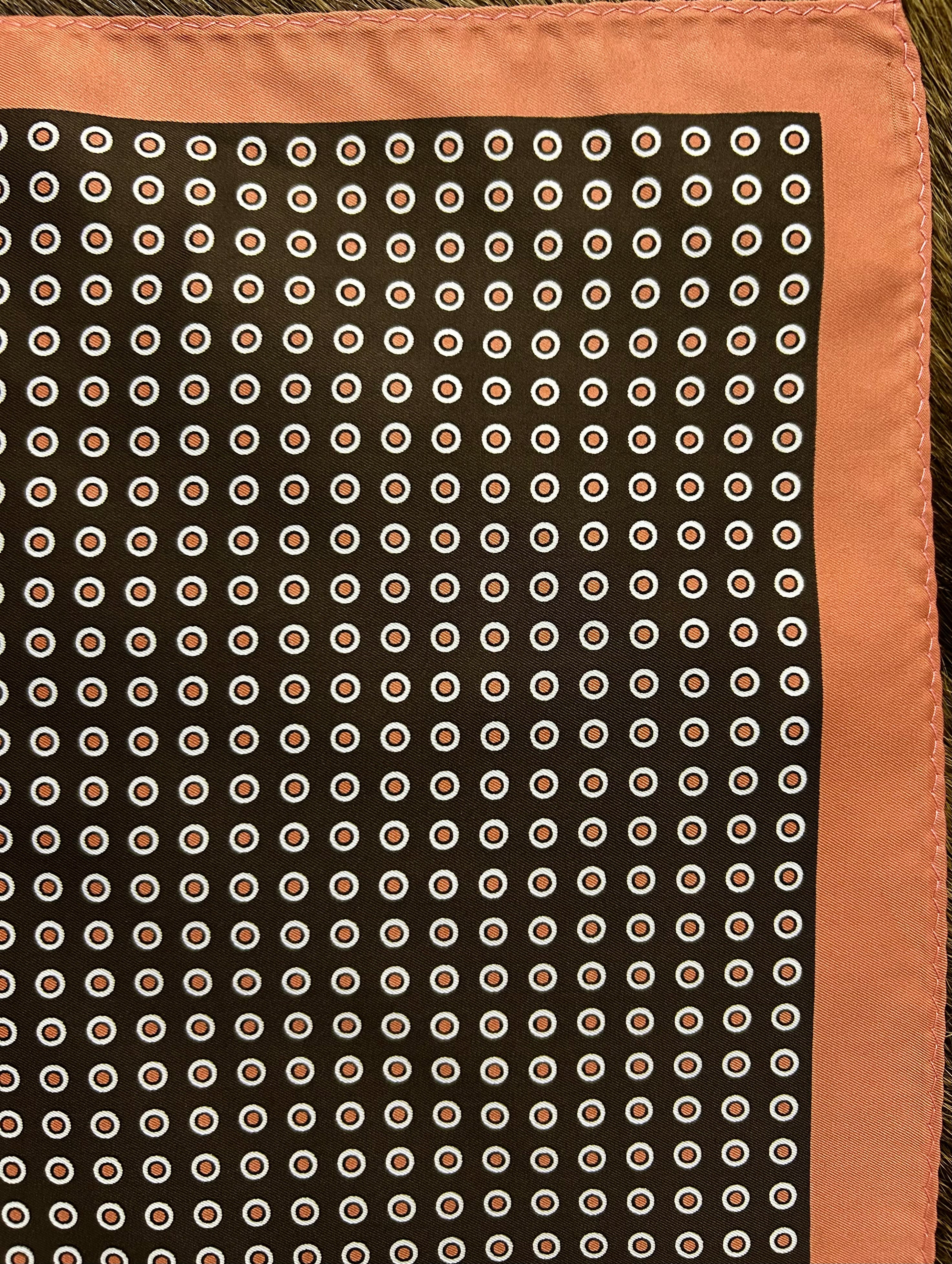 Mocha Classic Dot Pocket Square